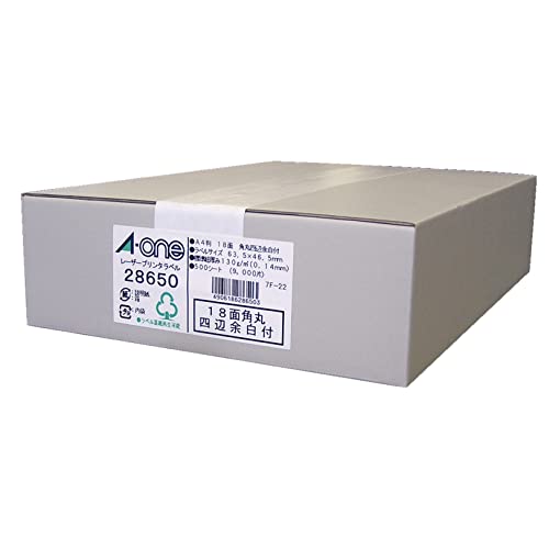 【人気商品】エーワン ラベルシール レーザー A4 18面 500シート 286 Amazon.co.jp: エーワン ラベルシール レーザー A4 18面 500シート